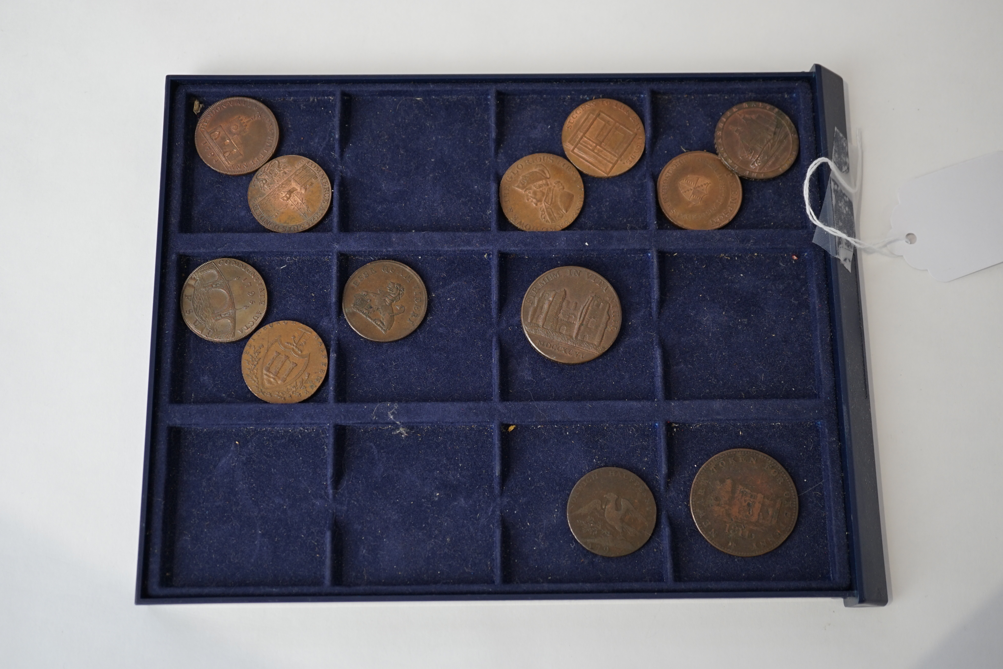 George III halfpenny or penny tokens, a group, c.1791-1812